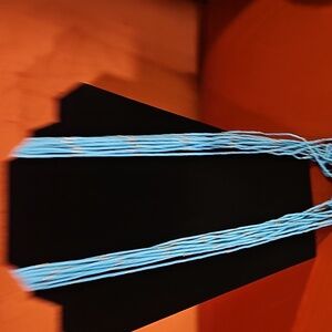 Turquoise & sterling silver beaded necklace.